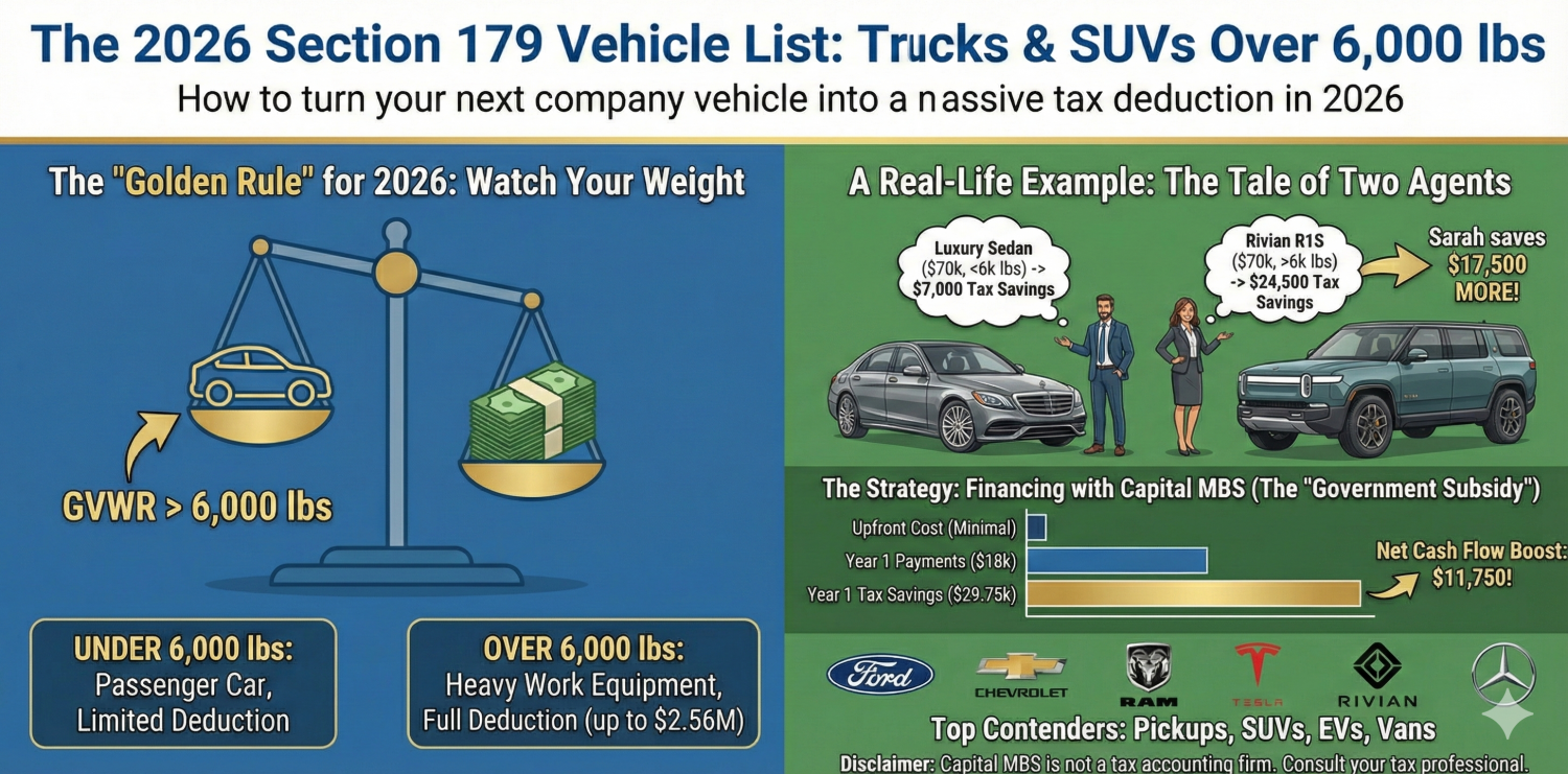 2026 Список транспортных средств по Section 179: Лучшие пикапы и внедорожники весом более 6000 фунтов